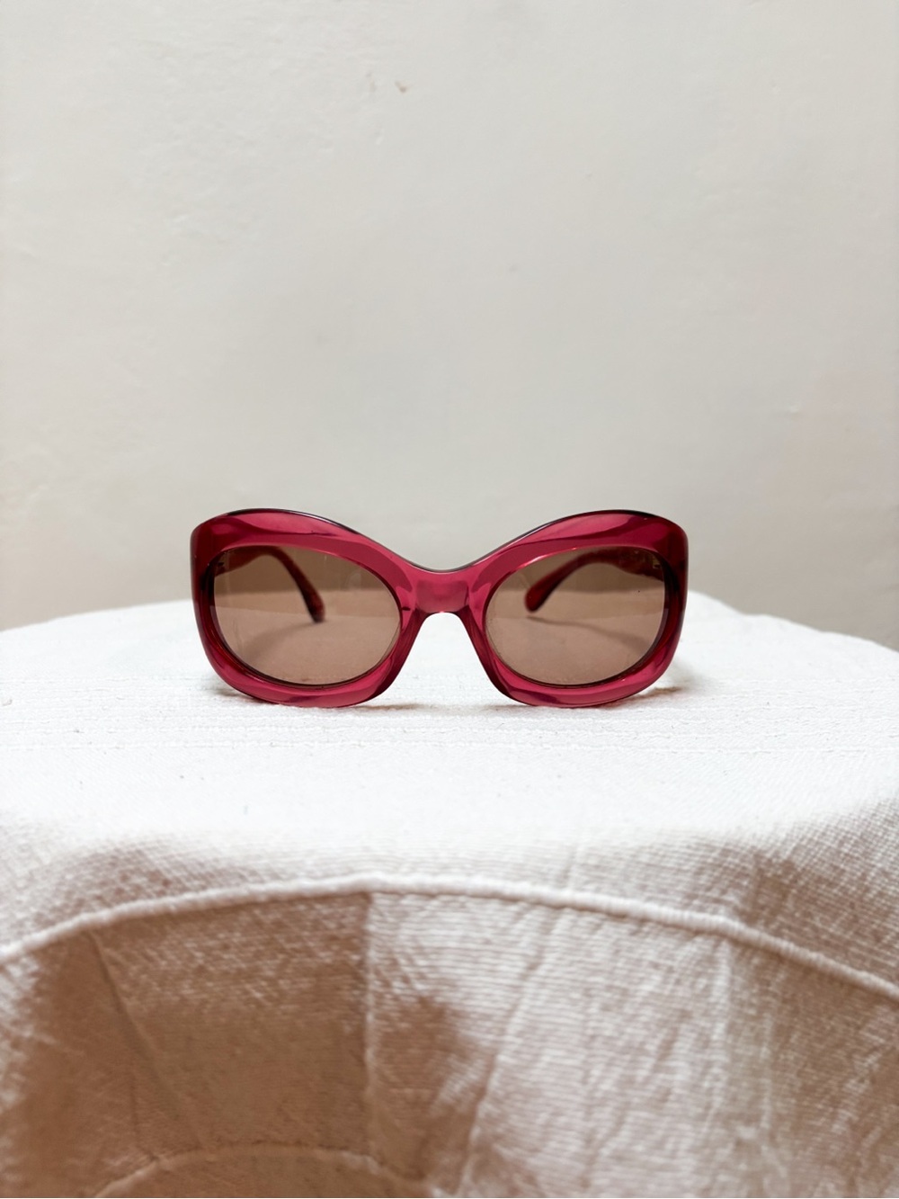 Miu Miu SMU06C Red Oversized Sunglasses Vintage Gradient Women Y2K Made In Italy - Picture 3 of 10